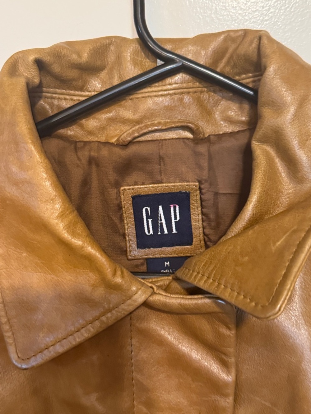 Stunning Vintage 2001 Gap Leather Trench Coat - Picture 4 of 11